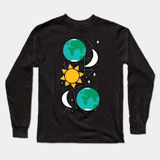 Sun, Moon and Earth Long Sleeve T-Shirt